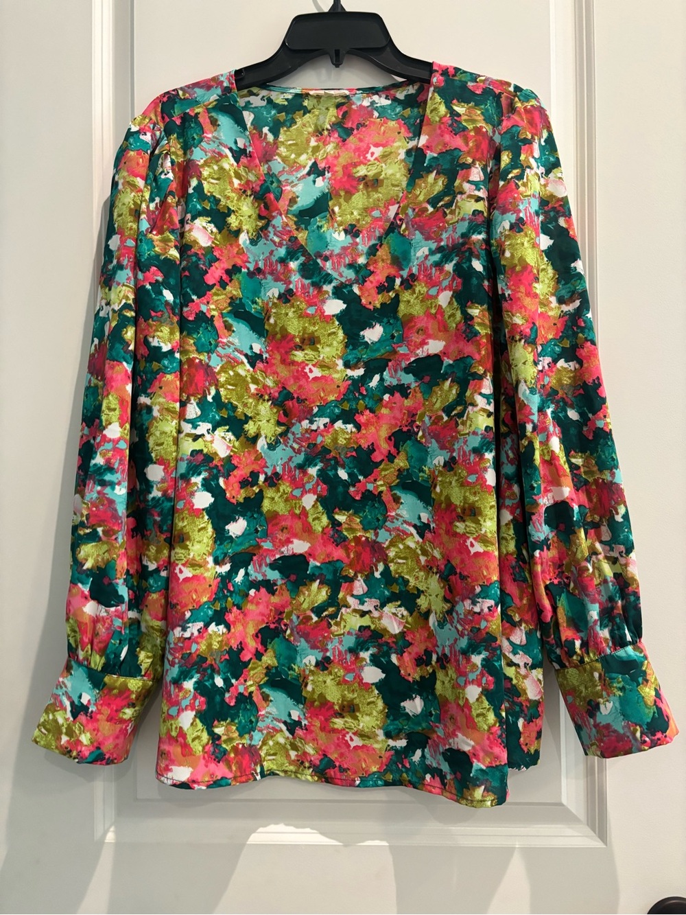 Jodifl Floral V-Neck Blouse 2X Long Sleeve Boutique Top NWOT PLUS SIZE BLOUSE - Picture 3 of 5